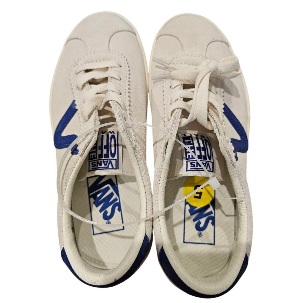 Vans Sport Low Surf The Web Sneakers Womens Size 5 Mens 3.5 Cream Blue NWOT